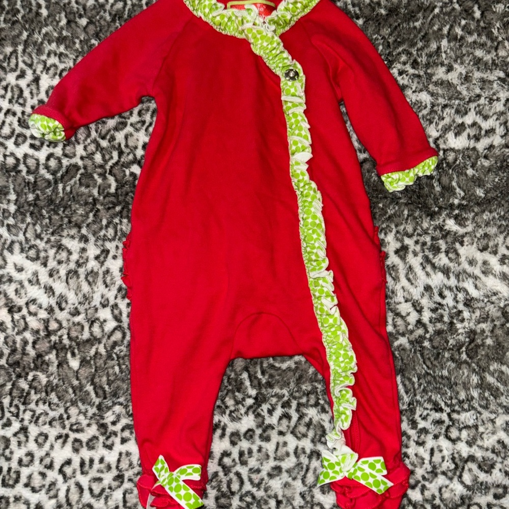 Red and Green Kids One Piece